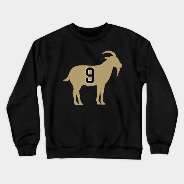 Drew Brees - Goat #9 Crewneck Sweatshirt by TextTees